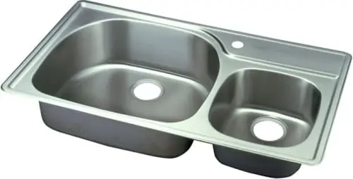 Elkay DLCGR332210R4 Sink 33x22 4HL D-BWL 18GA Type 304