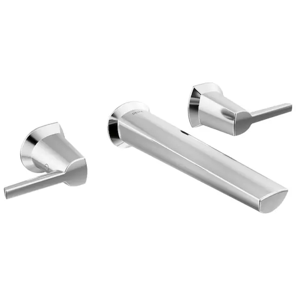 Delta T3571LF-PR-WL Galeon: Two Handle Wall Mount Bathroom Faucet