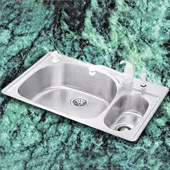 Elkay LCGR3322R4 Sink 33X22 4HL DBL BWL 18GA TYPE 304 SS