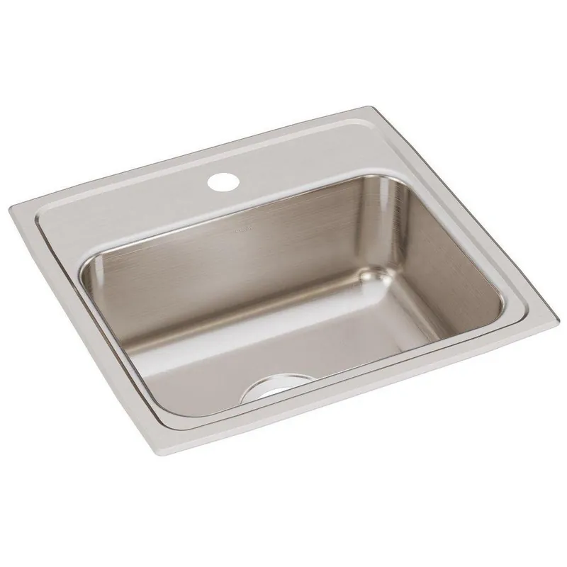 Elkay LR19181 Lustertone 19 x 18 1 Hole Single Bowl Drop-in Sink