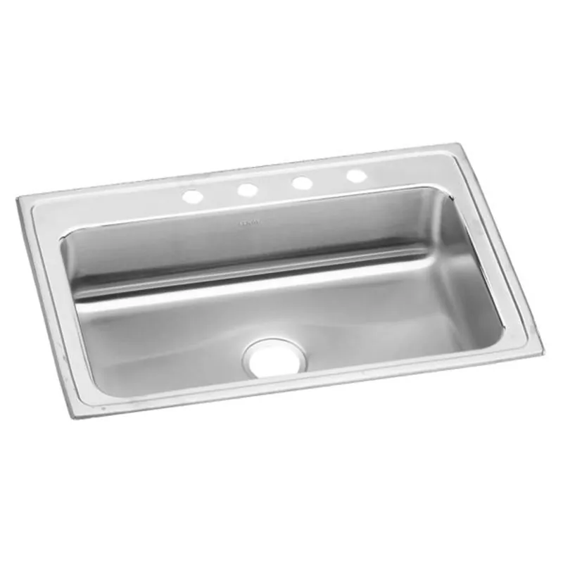 Elkay LRS33224 Lustertone Classic Stainless Steel 33 x 22 x 7-5/8 Single Bowl Drop-in Sink