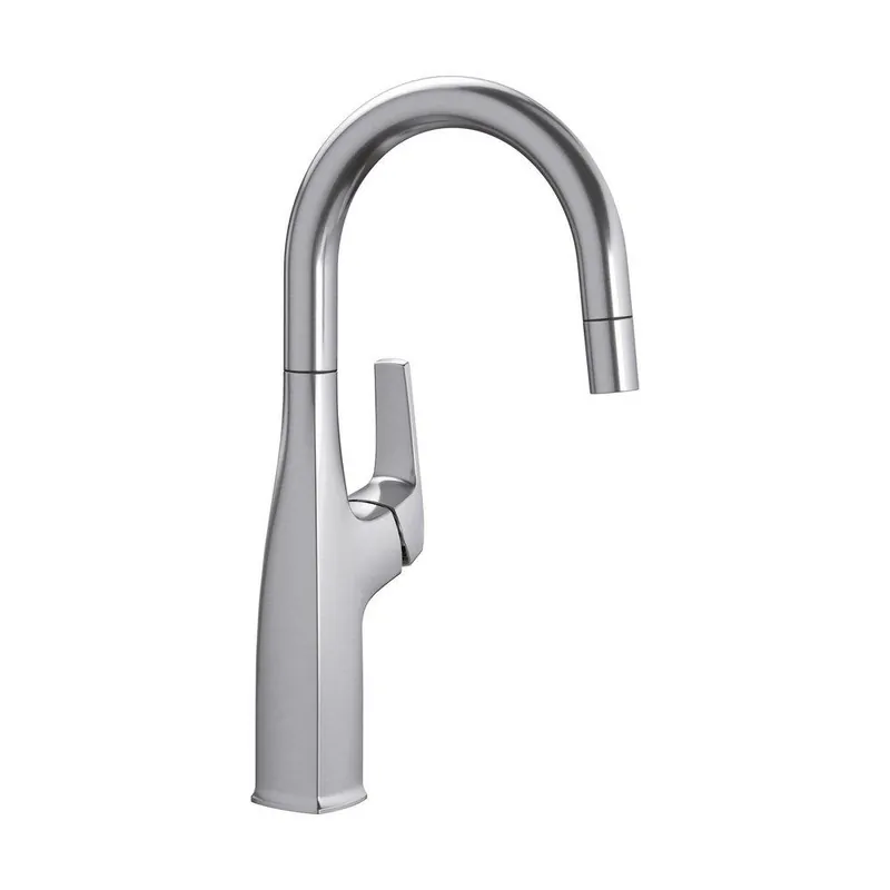 Blanco 442682 Rivana Single Handle Pull Down Bar Faucet in PVD Steel