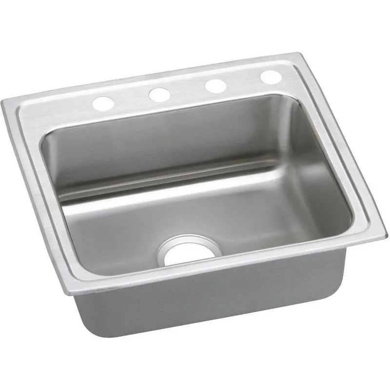 Elkay LRADQ2219653 Lustertone Classic Stainless Steel 22 x 19-1/2 x 6-1/2 Single Bowl Drop-in ADA Sink