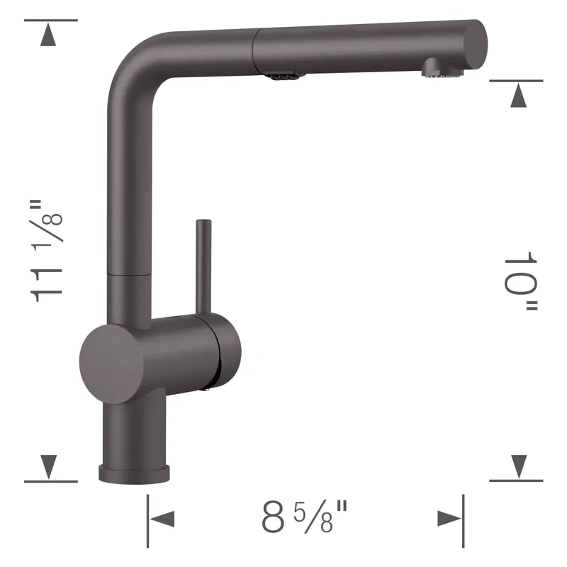 Blanco 526369 Linus Pull-Out Kitchen Faucet 1.5 GPM - Cinder