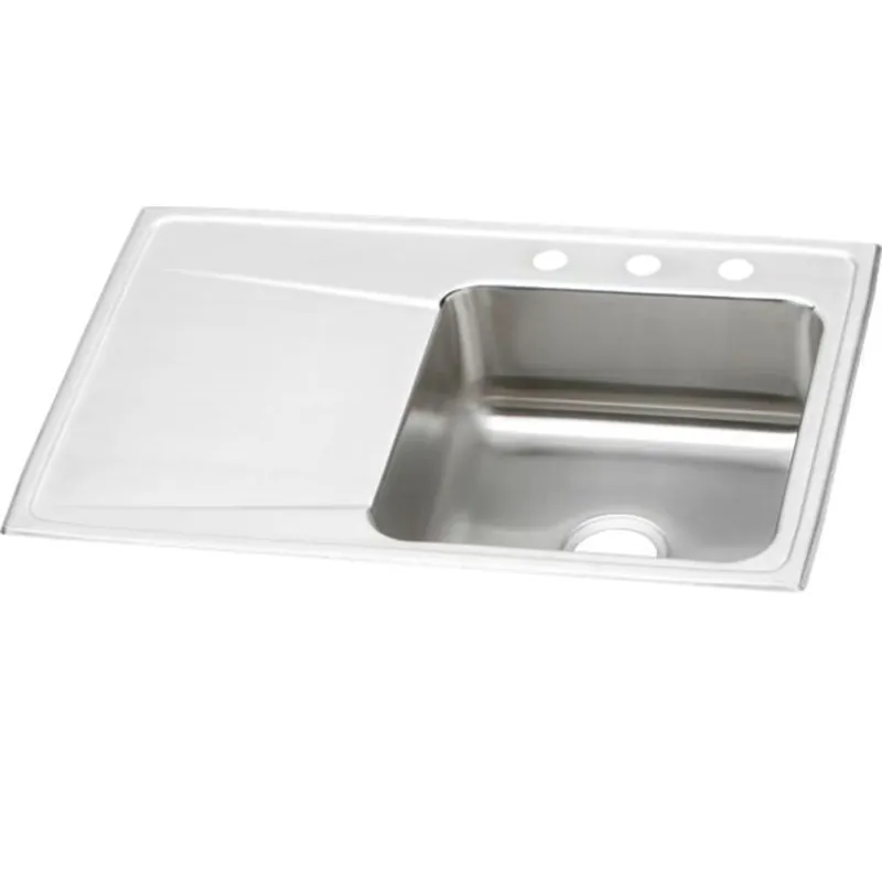 Elkay ILR3322R2 Lustertone Classic Stainless Steel 33 x 22 x 7-5/8 Single Bowl Drop-in Sink
