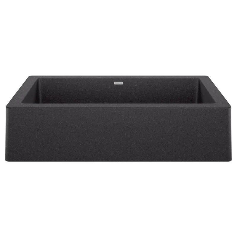 BLANCO 526538 Vintera 29-13/16 x 19 in. No Hole Granite Composite Single Bowl Farmhouse Kitchen Sink in Anthracite