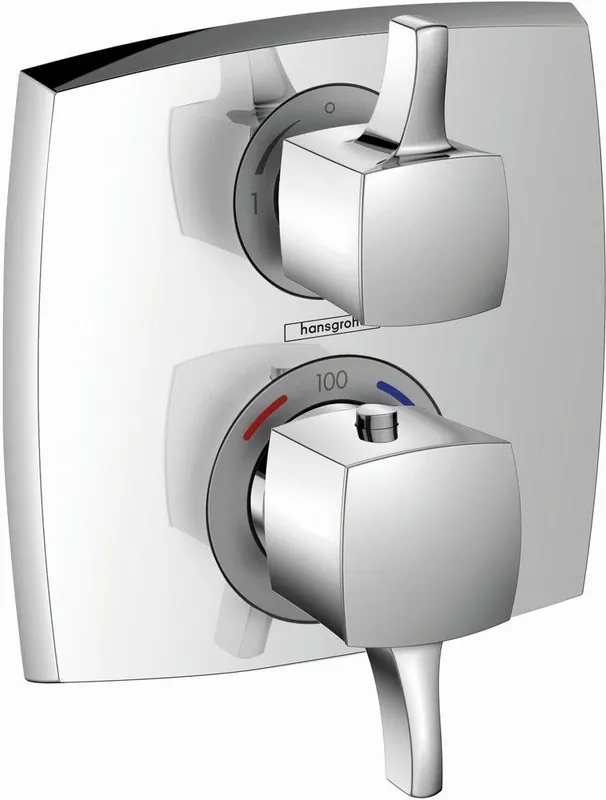 Hansgrohe 15727001 Ecostat Classic Two Handle Thermostatic Valve Trim in Polished Chrome