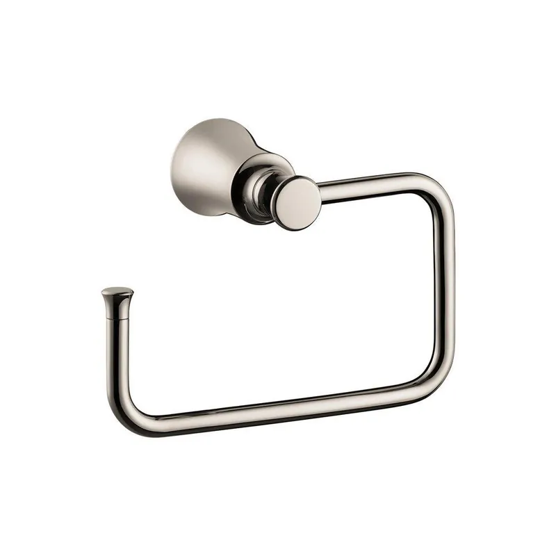Hansgrohe 04786830 Joleena Rectangular Open Towel Ring in Polished Nickel