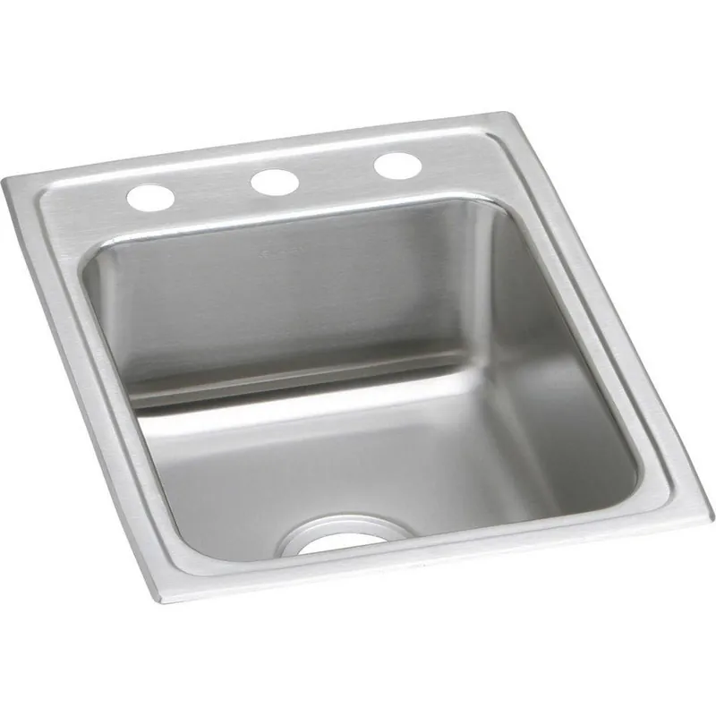 Elkay LRAD1722553 Lustertone Classic Stainless Steel 17 x 22 in. 3 Hole Drop-in Sink