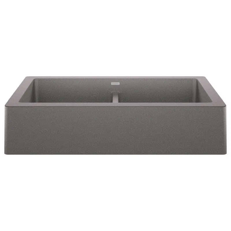 Blanco 526549 Vintera 32-13/16 x 19 in. No Hole Granite Composite Double Bowl Farmhouse Kitchen Sink in Metallic Grey