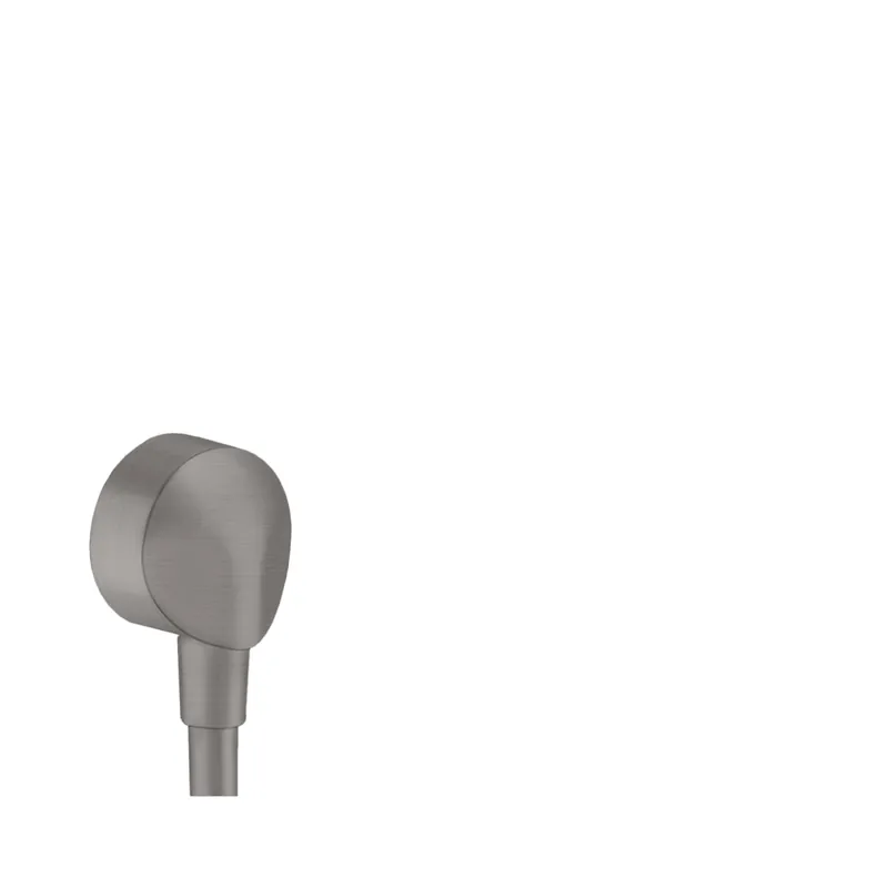 Hansgrohe 27458343 FixFit Wall Outlet with Check Valves in Brushed Black Chrome