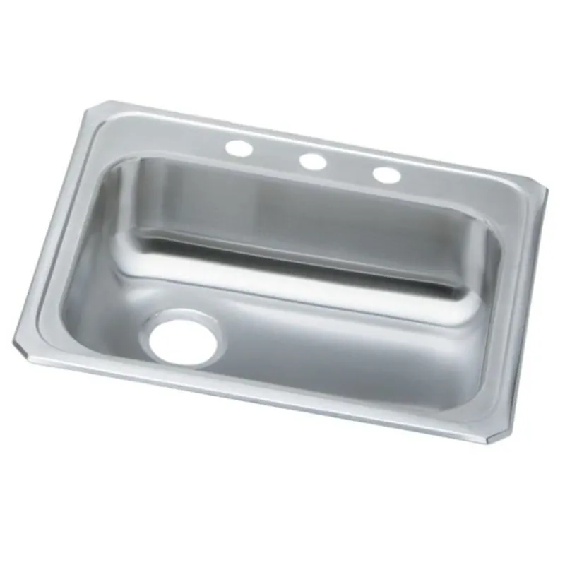 Elkay GECR2521L0 Celebrity Stainless Steel 25 x 21-1/4 x 5-3/8, Single Bowl Drop-in Sink