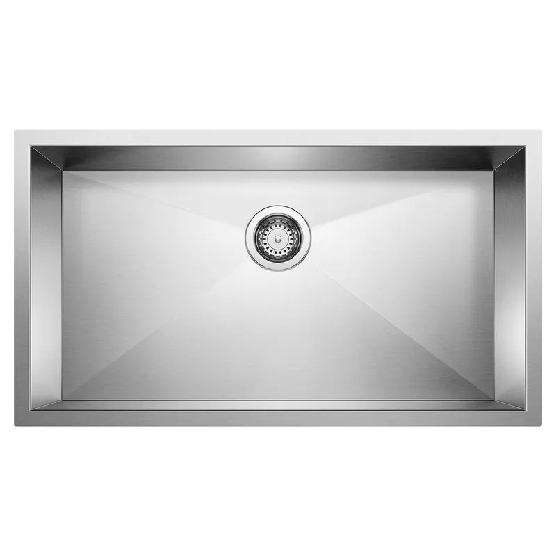 BLANCO 512747 Precision 32 x 19 in No Hole Stainless Steel Single Bowl Undermount Kitchen Sink