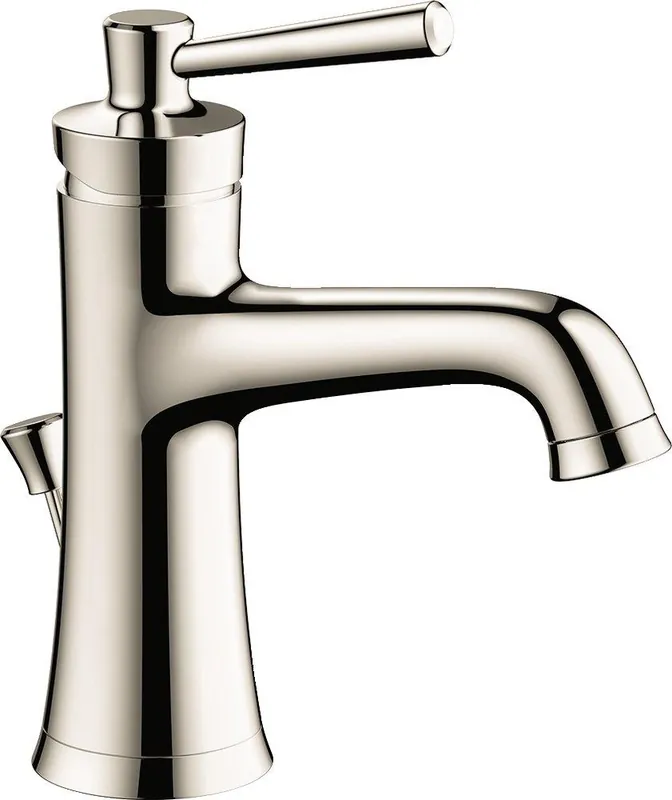 Hansgrohe 04773830 Joleena Single Handle Monoblock Bathroom Sink Faucet with Pop-Up Drain in Polished Nickel
