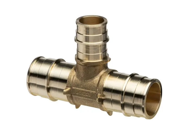 Zurn QET554GX F1960 Expansion XL Brass TEE - 1 EX PEX x 1 EX PEX x 3/4 EX PEX
