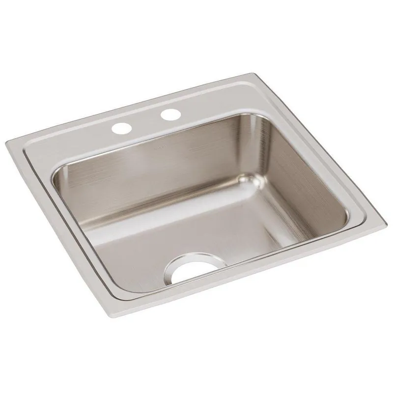 Elkay LR19192 Lustertone Classic Stainless Steel 19-1/2 x 19 x 7-1/2 Single Bowl Drop-in Sink