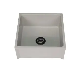 Zurn Z1996-24-AW Z1996 24 x 24 Appliance White Commercial Mop Basin with PVC Drain Assembly