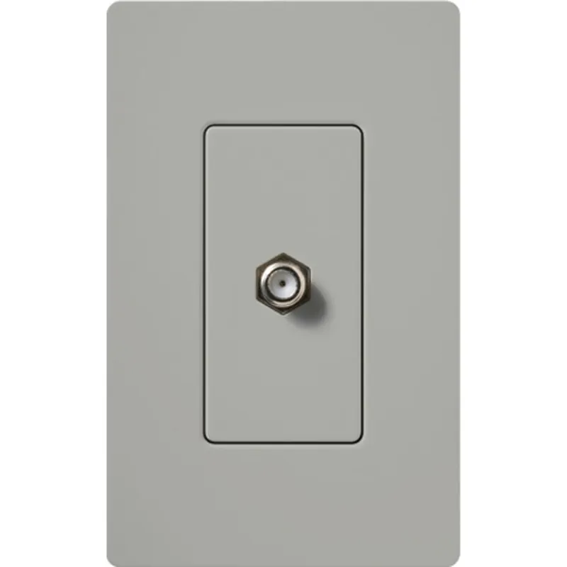 Lutron CA-CJ-GR Claro Single Cable Jack, F-style, 75-ohm Coaxial Cable