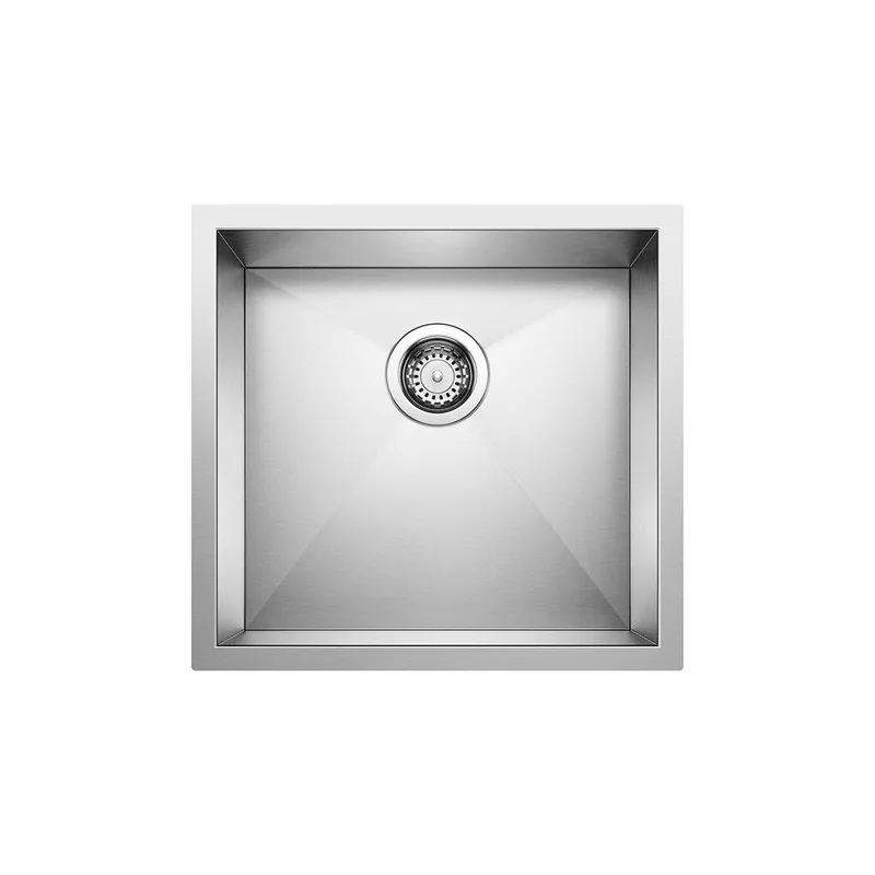 BLANCO 516209 Precision 18-9/10 x 18 in No Hole Stainless Steel Single Bowl Undermount Kitchen Sink in Satin Polished