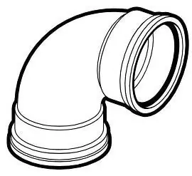 Blanco 443218 10in X90d PVC Elbow SWR DR35 GxG Ring-Tite Replacement MPN