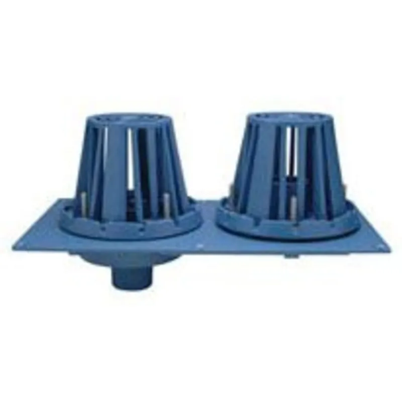 Zurn RD2130-NH4-CI RD2130 Combination Roof Drain and Overflow with 4 No-Hub Outlet