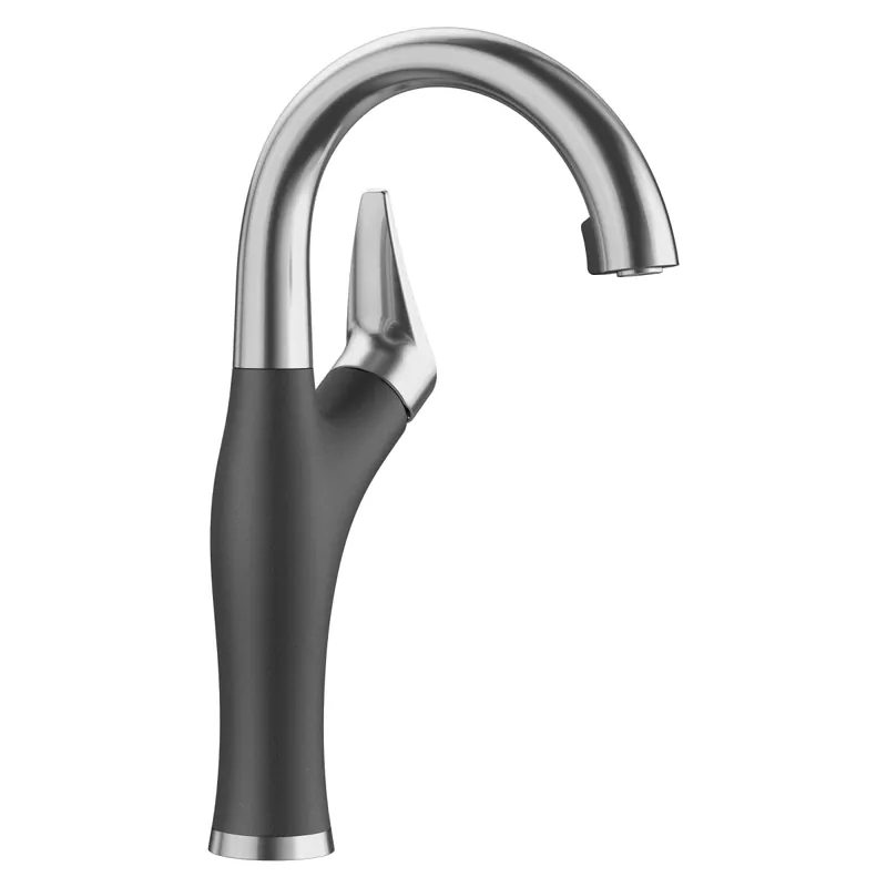 Blanco 526378 Artona Bar Faucet 1.5 GPM - PVD Steel/Anthracite