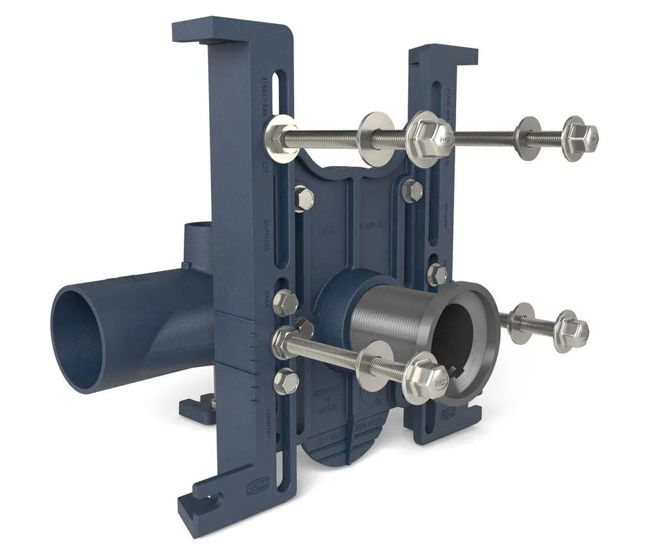 Zurn Z1201-NR4 EZCarry 4 in. Adjustable Horizontal Water Carrier System with Right Hand Inlet