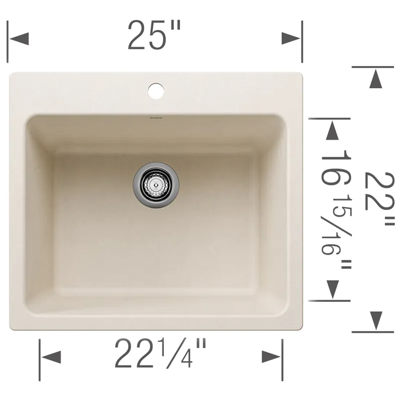 Blanco 443079 Liven Dual Mount Laundry Sink - Soft White