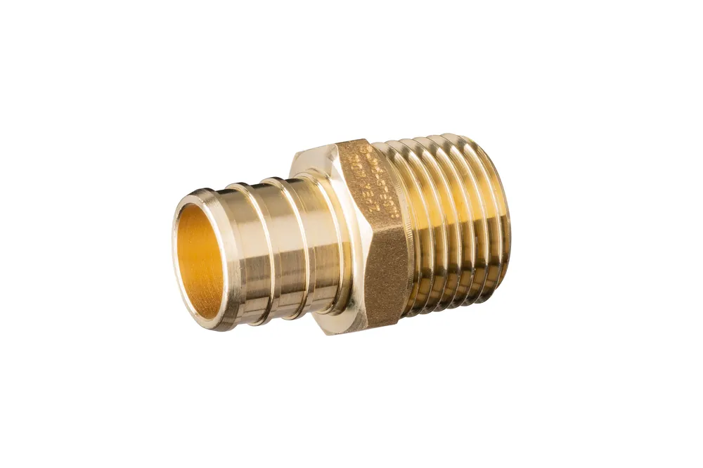 Zurn QQMC43GX XL Brass Male Adapter - 3/4 Barb x 1/2 MPT
