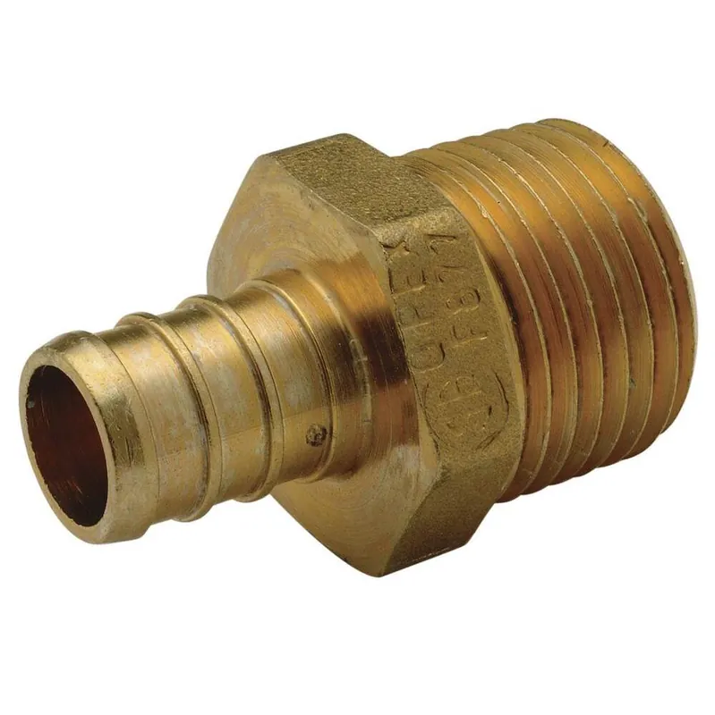 Zurn QQMC65GX XL Brass Male Adapter - 1-1/4 Barb x 1 MPT
