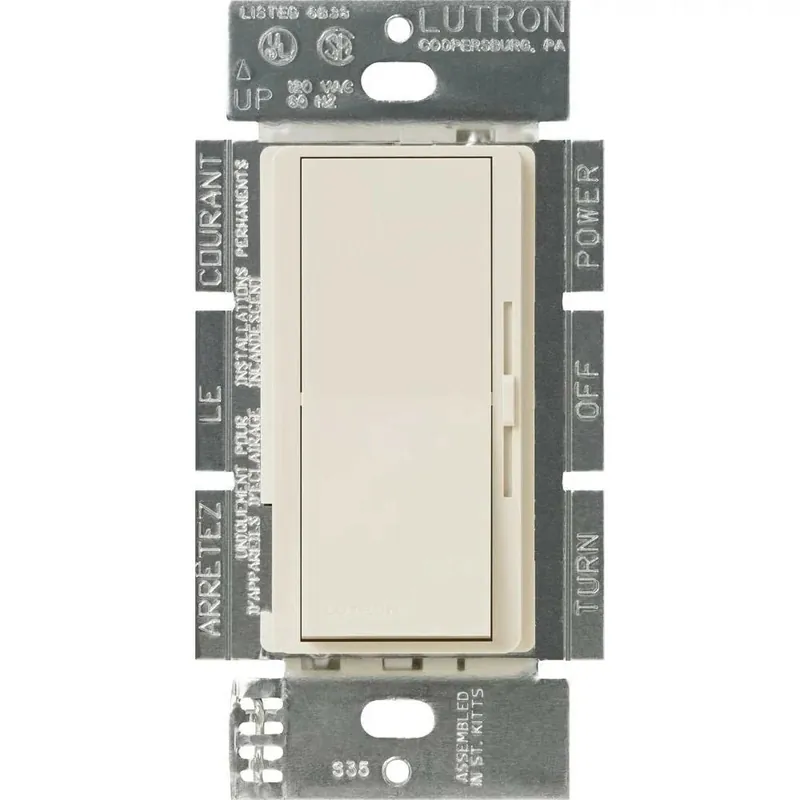 Lutron DVSTV-LA Diva Dimmer - Light Almond, Single-Pole/3-Way, 120-277V, 8A
