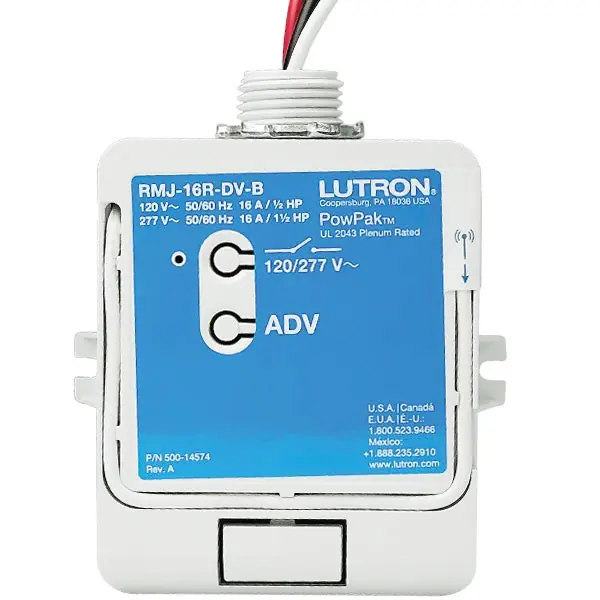 Lutron RMJ-16R-DV-B Relay Module With Soft Switch 120/277-Volt AC Energi TriPak PowPak