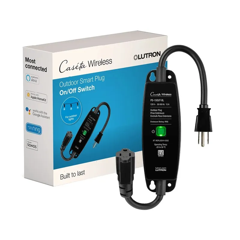 Lutron PD-15OUT-BL Outdoor Plug-in Switch Box, Black