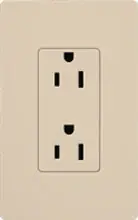 Lutron SCRS-15-TR-TP Tamper-Resistant Duplex Receptacle 15 Amp 125 Volt