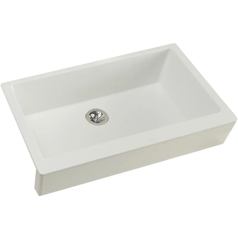 Elkay ELXUFP3620RT0 Quartz Luxe 35-7/8 x 20-15/16 x 9 Single Bowl Farmhouse Sink with Perfect Drain