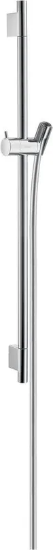 Hansgrohe 28632000 Unica S Wall Mount Slide Bar with Angle Adjustable Holder in Polished Chrome