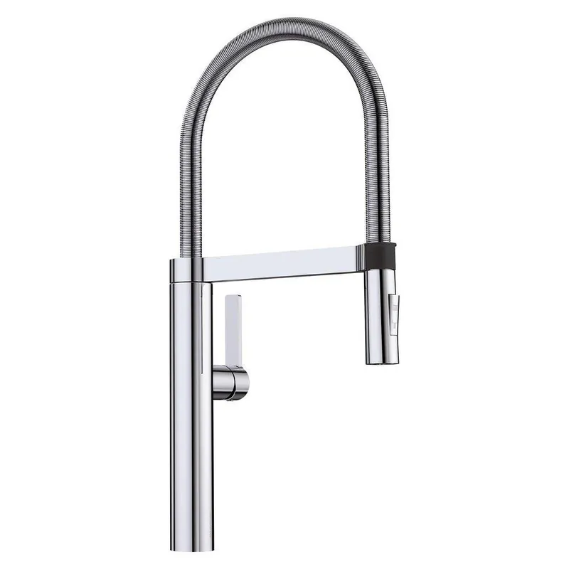 BLANCO 441331 Culina Single Handle Pull Down Kitchen Faucet in Chrome