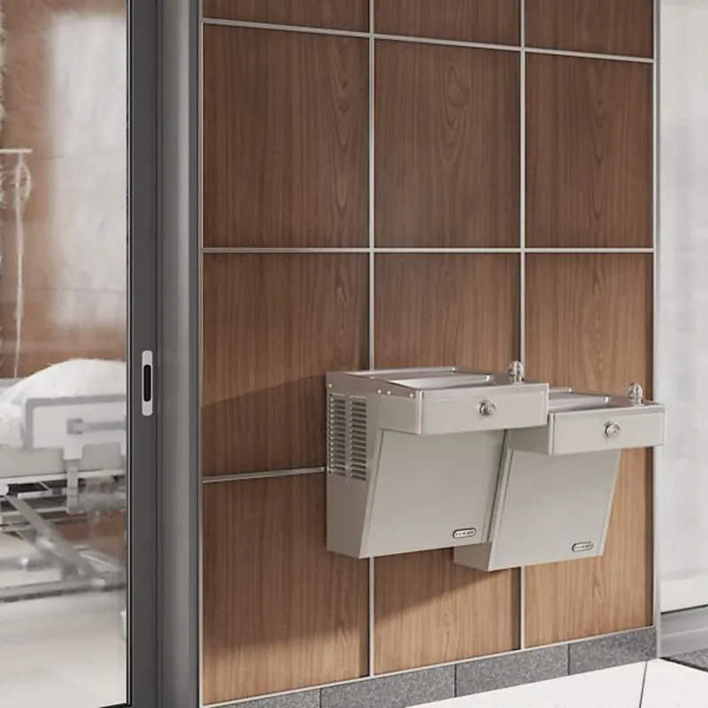 Elkay VRCTL8SC Wall Mount Vandal-Resistant Bi-Level ADA Cooler Non-Filtered Refrigerated Stainless