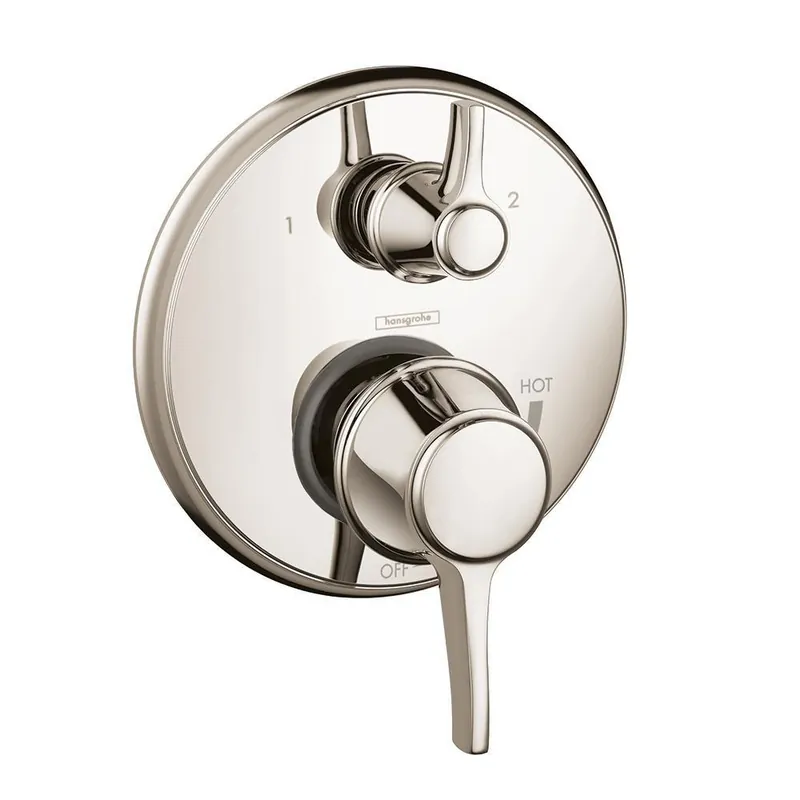 Hansgrohe 04449830 C Two Handle Pressure Balancing Valve Trim in Polished Nickel