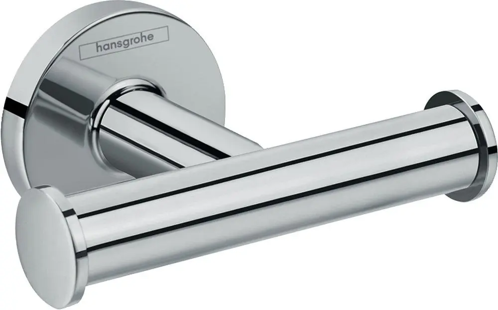 Hansgrohe 41725000 Logis 2-Hook Robe Hook in Chrome