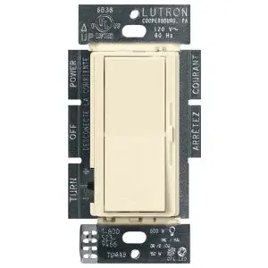Lutron DVCL-153P-AL Diva C.L Dimmer Switch 600W (Inc/Hal) 150W (CFL/LED) Almond