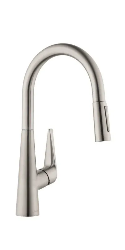 Hansgrohe 72813801 Talis S Single Handle Pull Down Kitchen Faucet 1.75 GPM Stainless Steel Optic