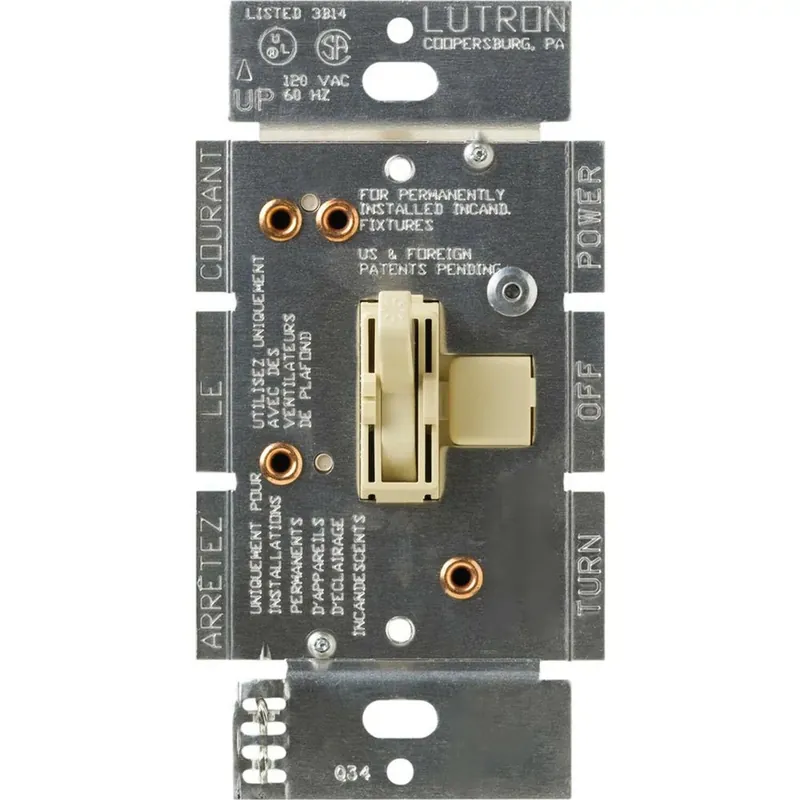Lutron AY2-LFSQ-IV Ariadni Fan Control Dimmer 3-Speed 120V/1.5A/300W