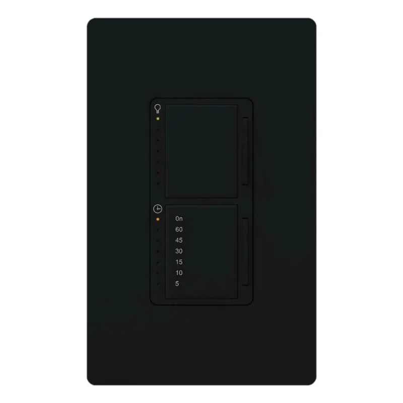 Lutron MA-L3T251-BL Maestro Dual Incandescent/Halogen Dimmer and Switch, 120V/300W, Black