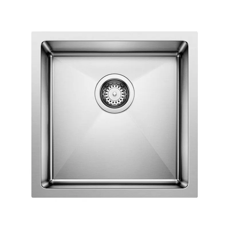 BLANCO 443144 Quatrus 15 in x 15 in Stainless Steel Undermount Bar Sink in Satin