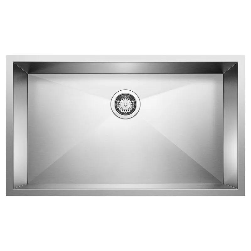 Blanco 515820 Precision 32 x 18 in. No Hole Stainless Steel Single Bowl Undermount Kitchen Sink