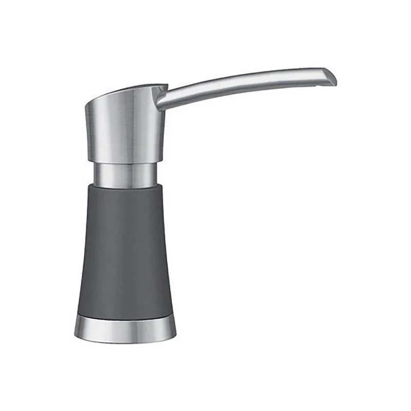 BLANCO 442051 Artona Deck Mount Soap Dispenser in Cinder with Stainless Steel for 442028 Kitchen Faucet