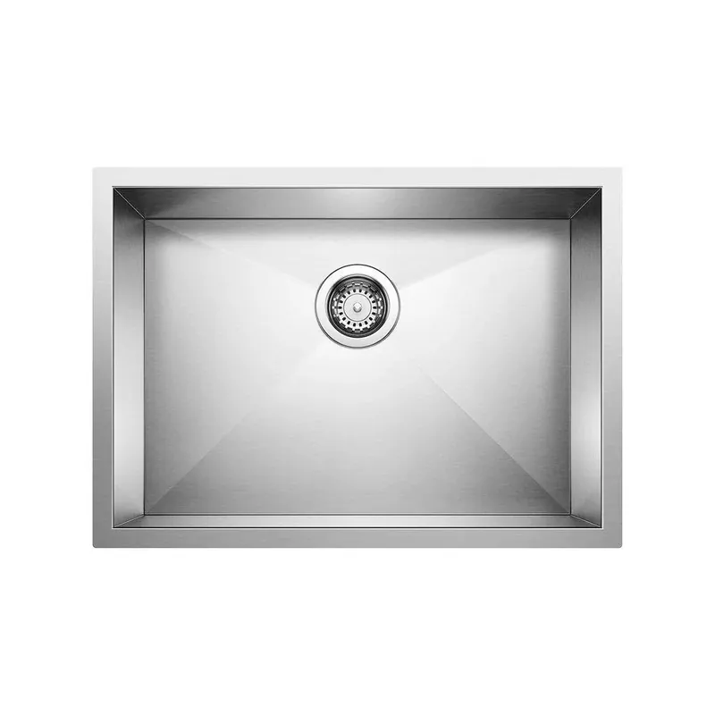 BLANCO 515819 Precision 25 x 18 in. No Hole Stainless Steel Single Bowl Undermount Kitchen Sink in Satin Polished