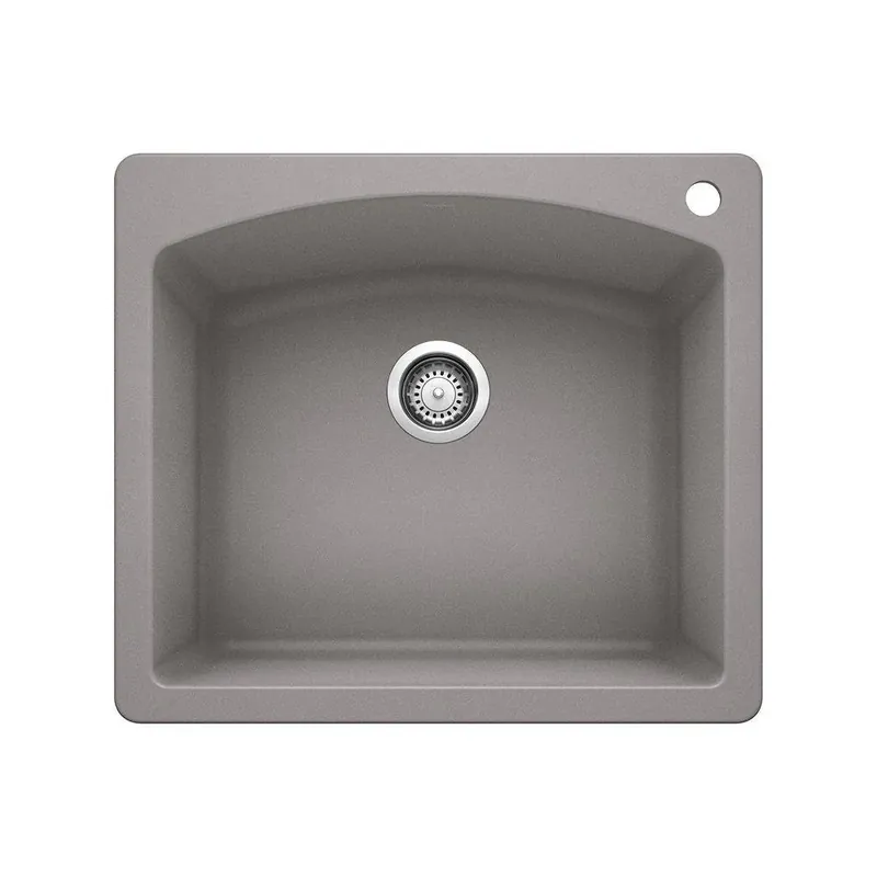 Blanco 440209 Diamond 25 x 22 in. 1 Hole Composite Single Bowl Dual Mount Kitchen Sink
