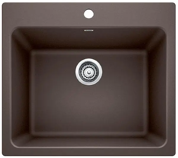 Blanco 401922 Laundry Sink, Liven Silgranit, 25 in W x 22 in H, Dual Mount